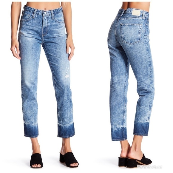 AG The Phoebe High Rise Slim Straight Leg Jeans - Picture 1 of 10